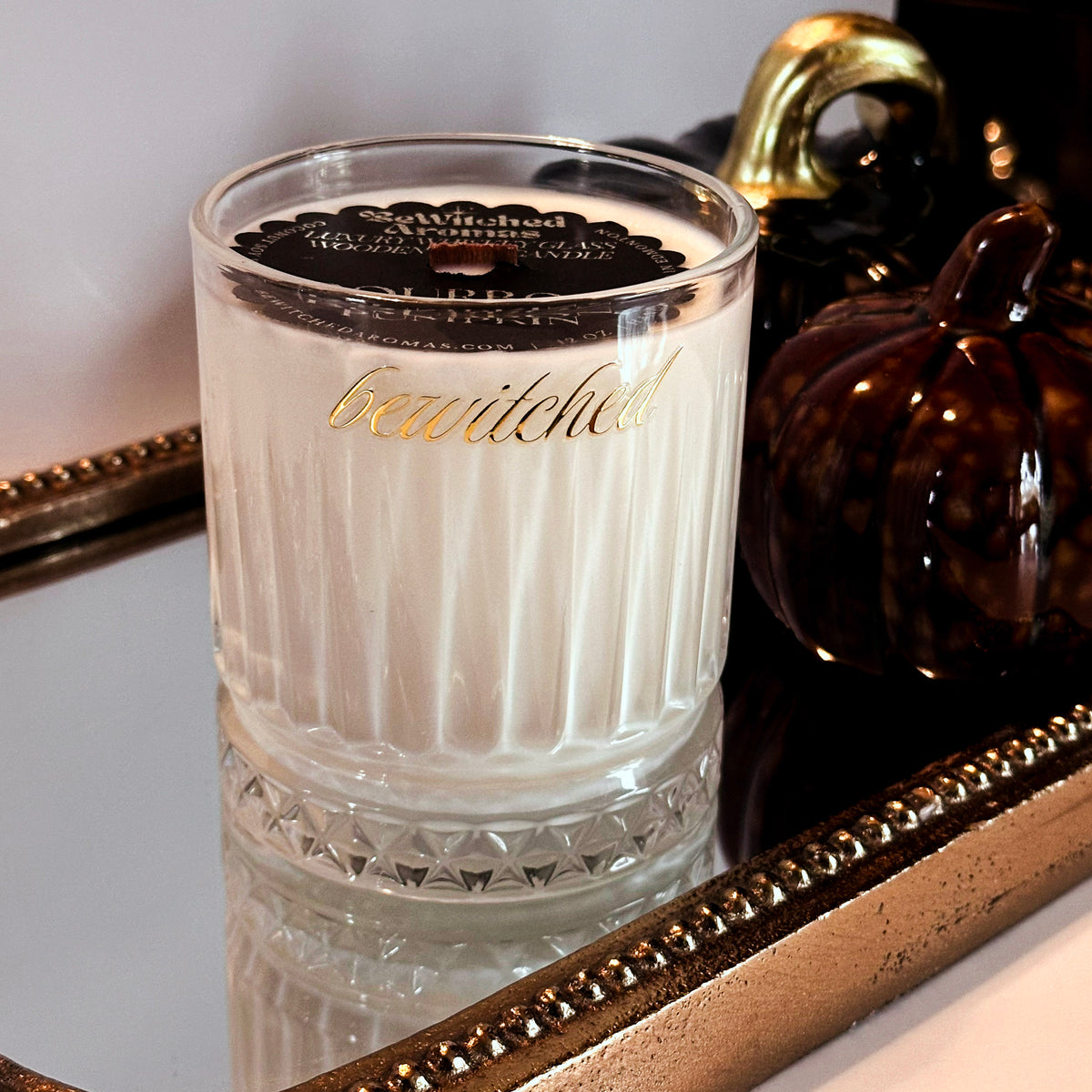 Bourbon Pumpkin- Vintage Lux Wooden Wick Candle