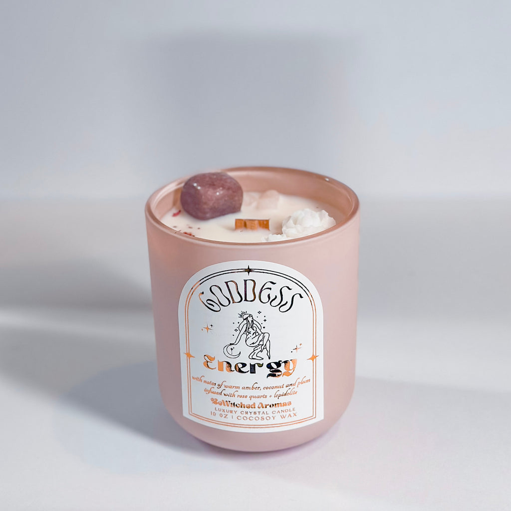 Goddess Energy | Luxury Crystal Candle 10oz