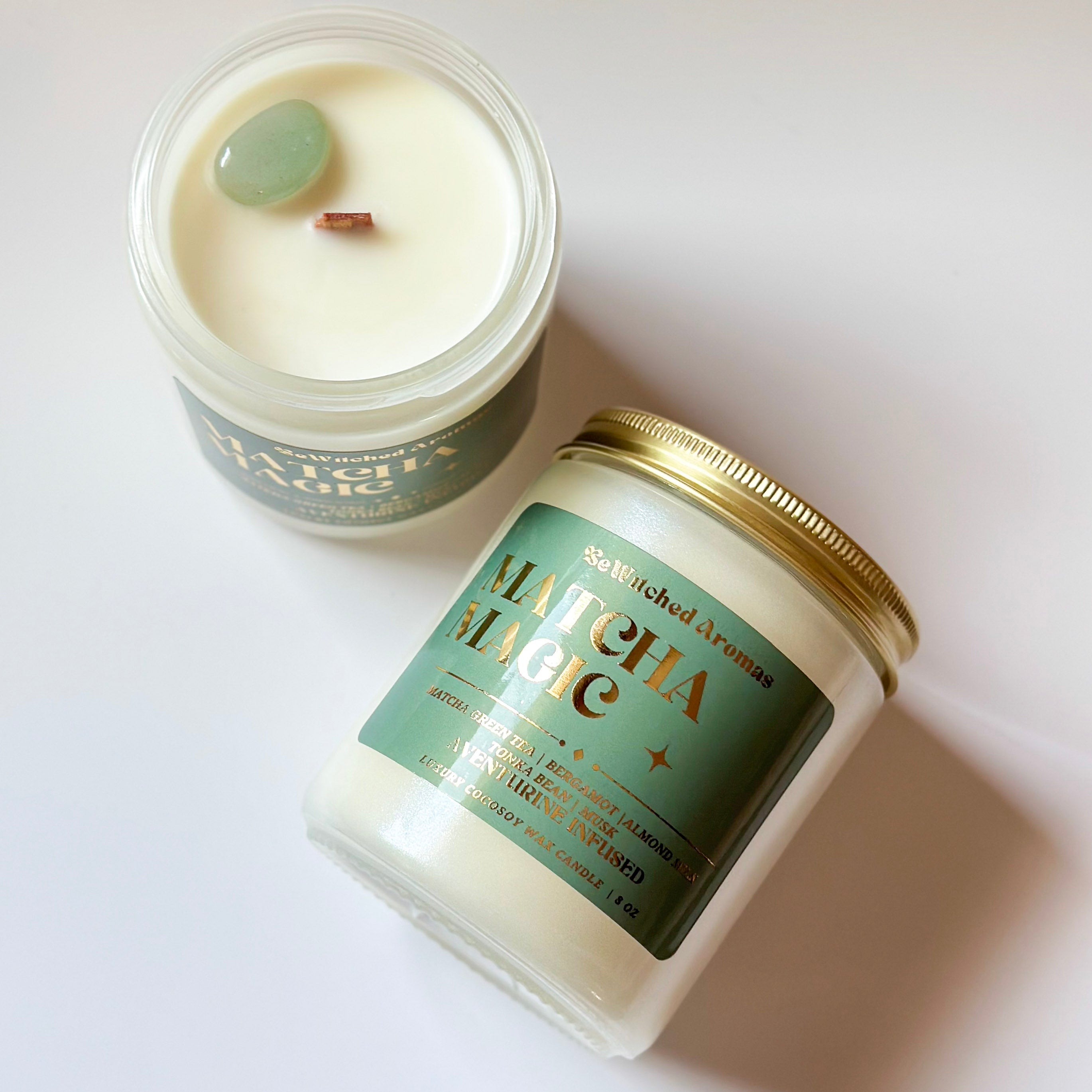 Matcha Magic - 8 oz Crystal Candle