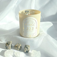 Angel Number | 10 oz Dalmatian Jasper Luxury Crystal Candle