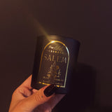 SALEM - Black Flame Candle | Luxury Crystal Candle