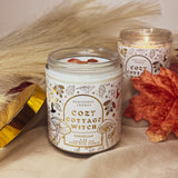 COZY COTTAGE WITCH - Sandalwood + Toasted Cloves + Patchouli | Luxury Crystal Candle Golden Jar