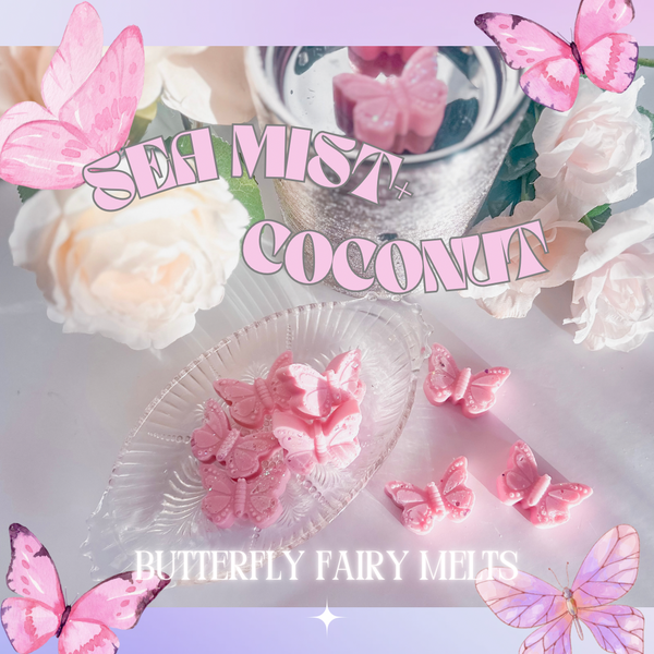 Sea Mist + Coconut - Butterfly Fairy | Shimmer Luxe Wax Melts