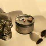 Spooky Skull Crystal Candle Tin