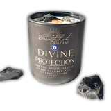 Divine Protection 🧿 - Luxe Noir 15 oz Intention Magic Crystal Candle