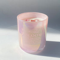 Bloom- Luxe Pink Aura 9 oz Crystal Candle