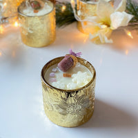Luxe Fleur Coconut Soy Crystal Candle