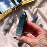 Moss Agate Crystal Towers