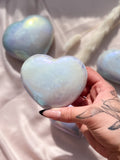 Angel Aura Blue Calcite XL Heart