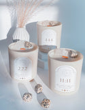 Angel Number | Dalmatian Jasper Luxury Crystal Candle