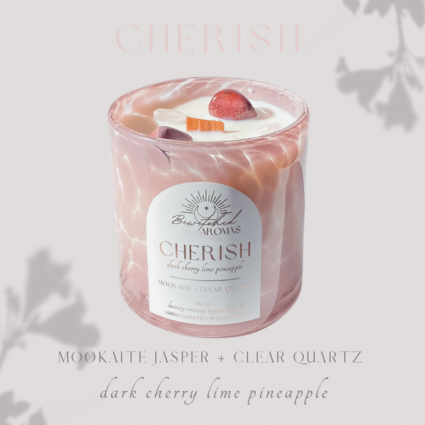 Cherish- Luxe Panthera 16 oz Dalmatian Glass Crystal Candle