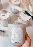 Angel Number | Dalmatian Jasper Luxury Crystal Candle