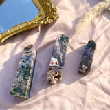 Blue Moss Agate Towers